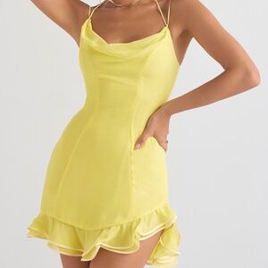 House of CB Rossella Buttercup Ruffle Mini Dress